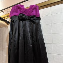 Magenta & Black Formal Dress