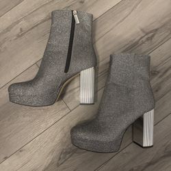 Michael Kors Silver Glitter Boots