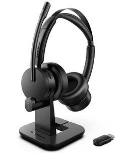 SoothieLec Wireless Headset with Charging Stand
