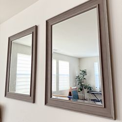 Two Wall Mirrors 43in X 31in