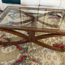 Wood & Glass Coffee Table