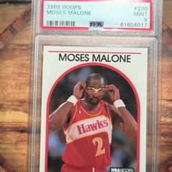 Moses Malone Mint 9 Hoops 1989 Card
