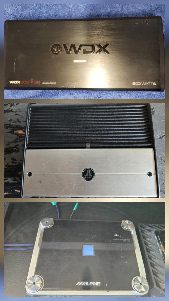 Three quality amplifiers DB DRIVE-ALPINE-JL AUDIO