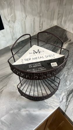Mamra New York 2 Tier Metal Corner Shelf