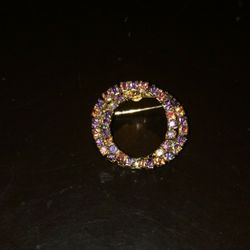 Multi-colored Gemstone Pin/ Brooch 