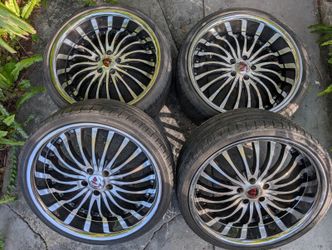 RIMS AND TIRES 20 "5X115 STAGGERED