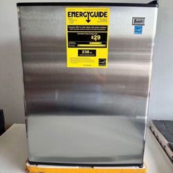 2.4 cu.ft. Mini Refrigerator in Stainless Steel w/Black without Freezer 