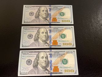 3 Consecutive Star Note $100 Bills
