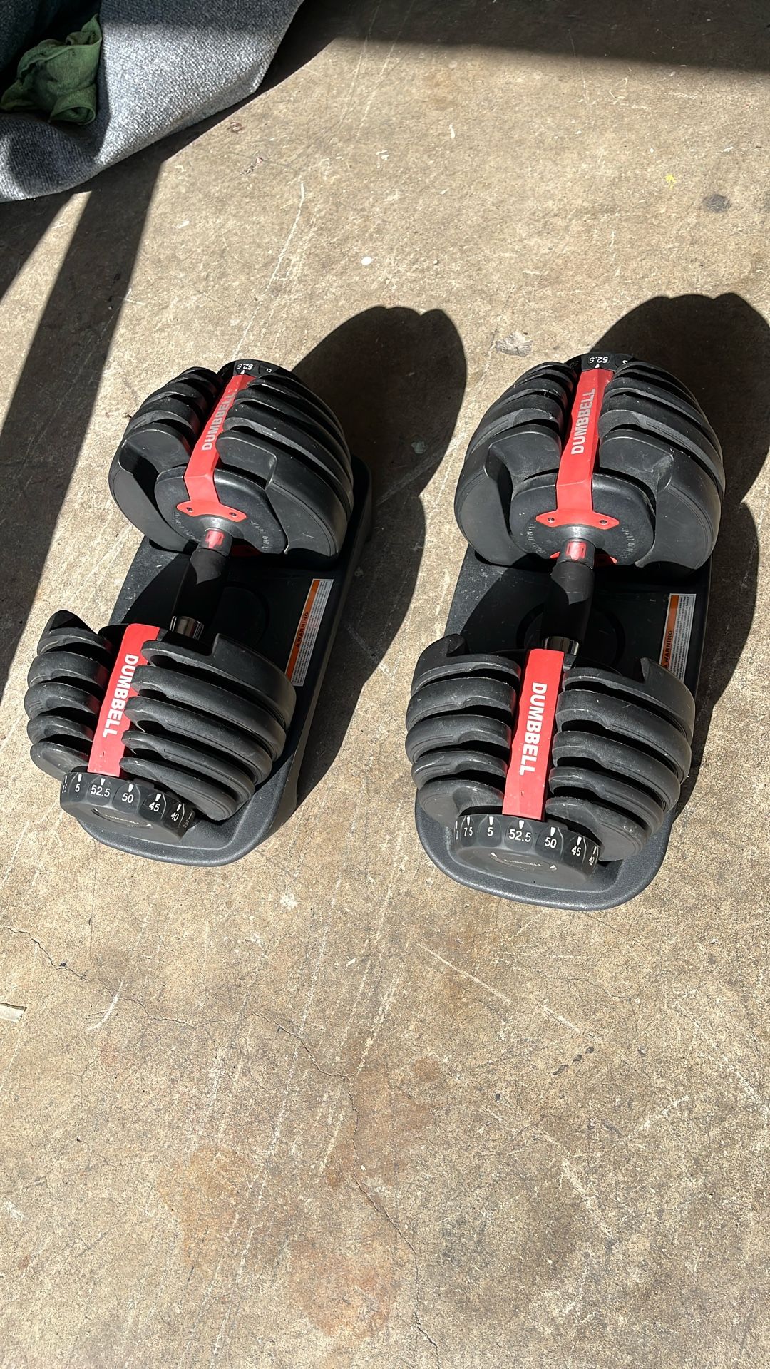 Adjustable Dumbbell 52.5 Each