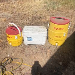 Water Gallons And Ice Chest