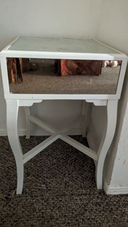 Little Glass Table With A Little Storage Door