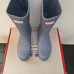 HUNTER Women's Gull Grey Rainboots 9.0