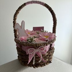 ribbon rose easter basket