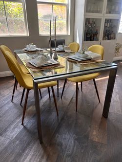 Room & board glass table