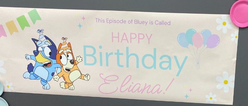 Bluey Birthday Banner