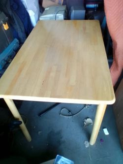 Wooden Table And Shelf 
