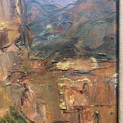 Mid-Century Oil On Board Signed 28 X 23