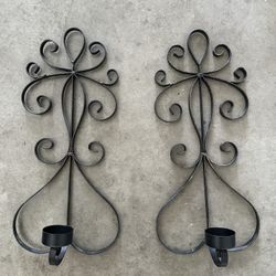 Iron Wall Hung Candle Holders