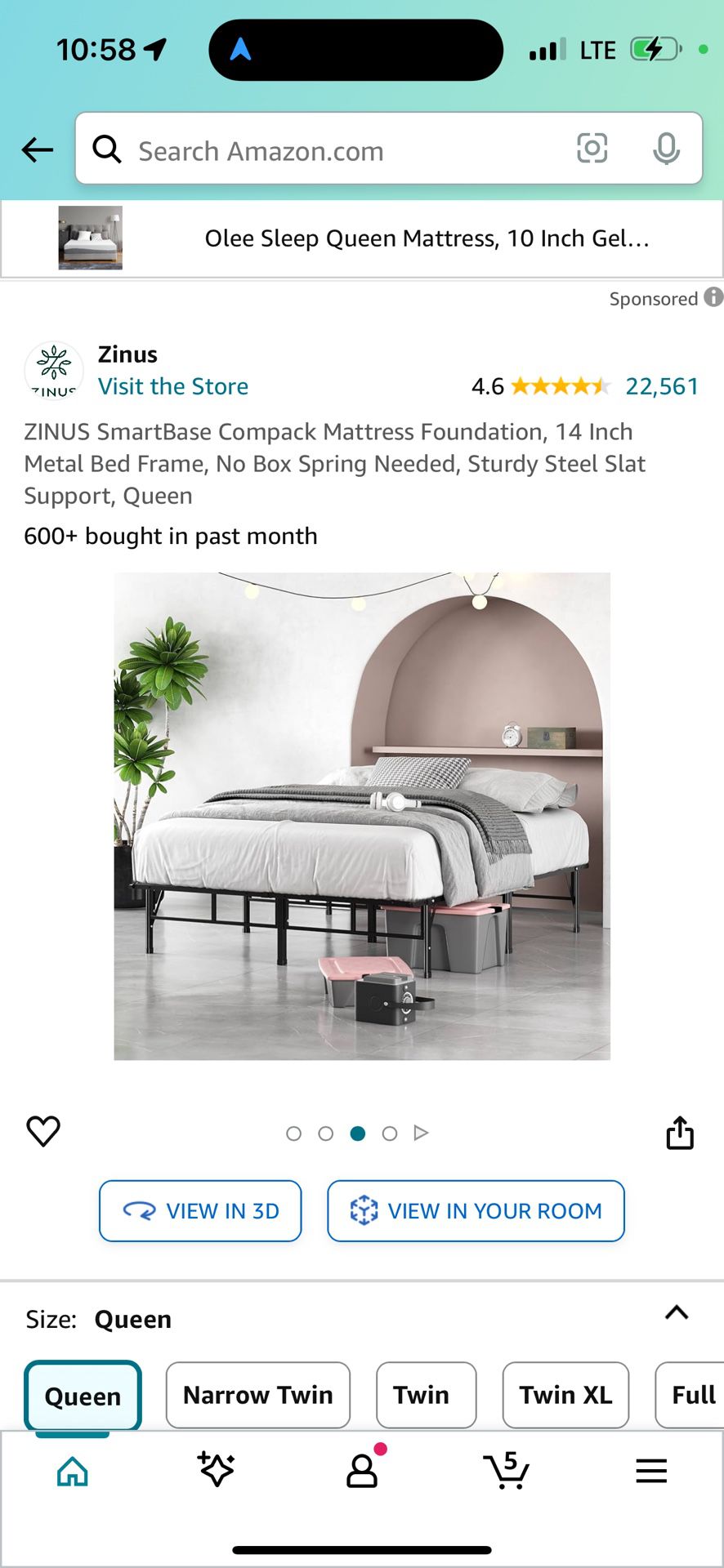 Bed Frame Queen (new)