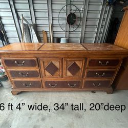 Vintage Solid Wood Dresser 