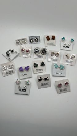 Silver 925/plata 925 Earrings $18Each 