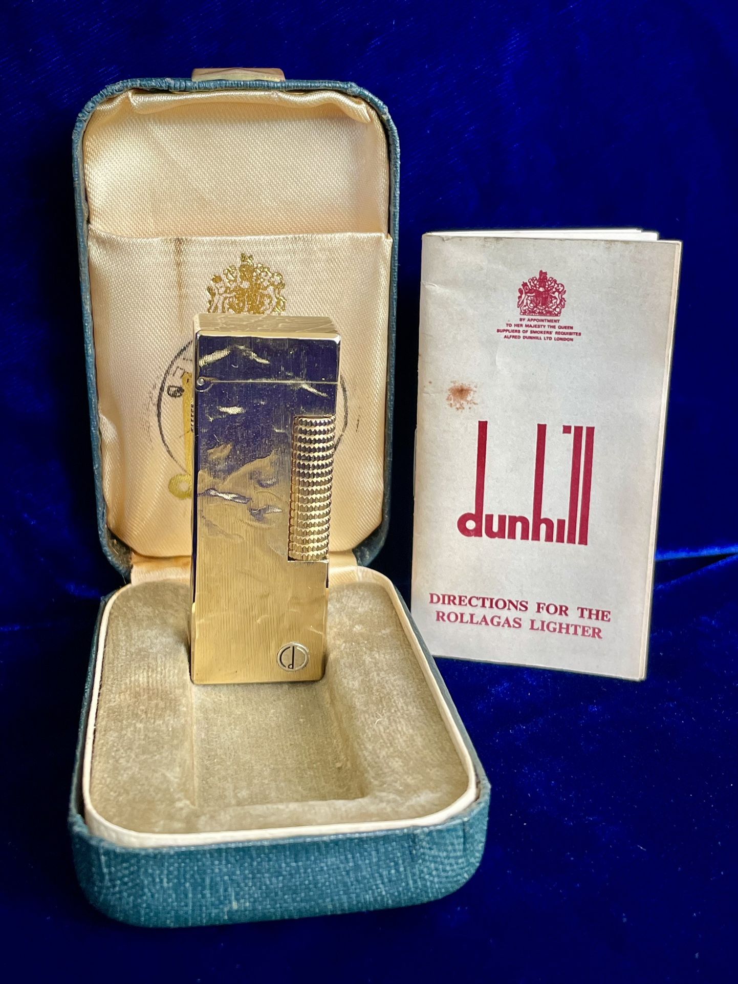 Vintage Bark Gold 99.9% New Condition Dunhill Lighter Works 1 Year Warranty 