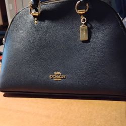 Navy Blue Coach Purse