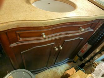 Bathroom Vanity with Marble Top – Good Condition