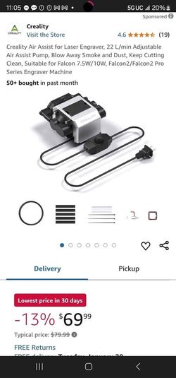 Brand New Creality Air Assist for Laser Engraving And Laser Bed.
