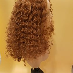 Long Brown Curly Wig