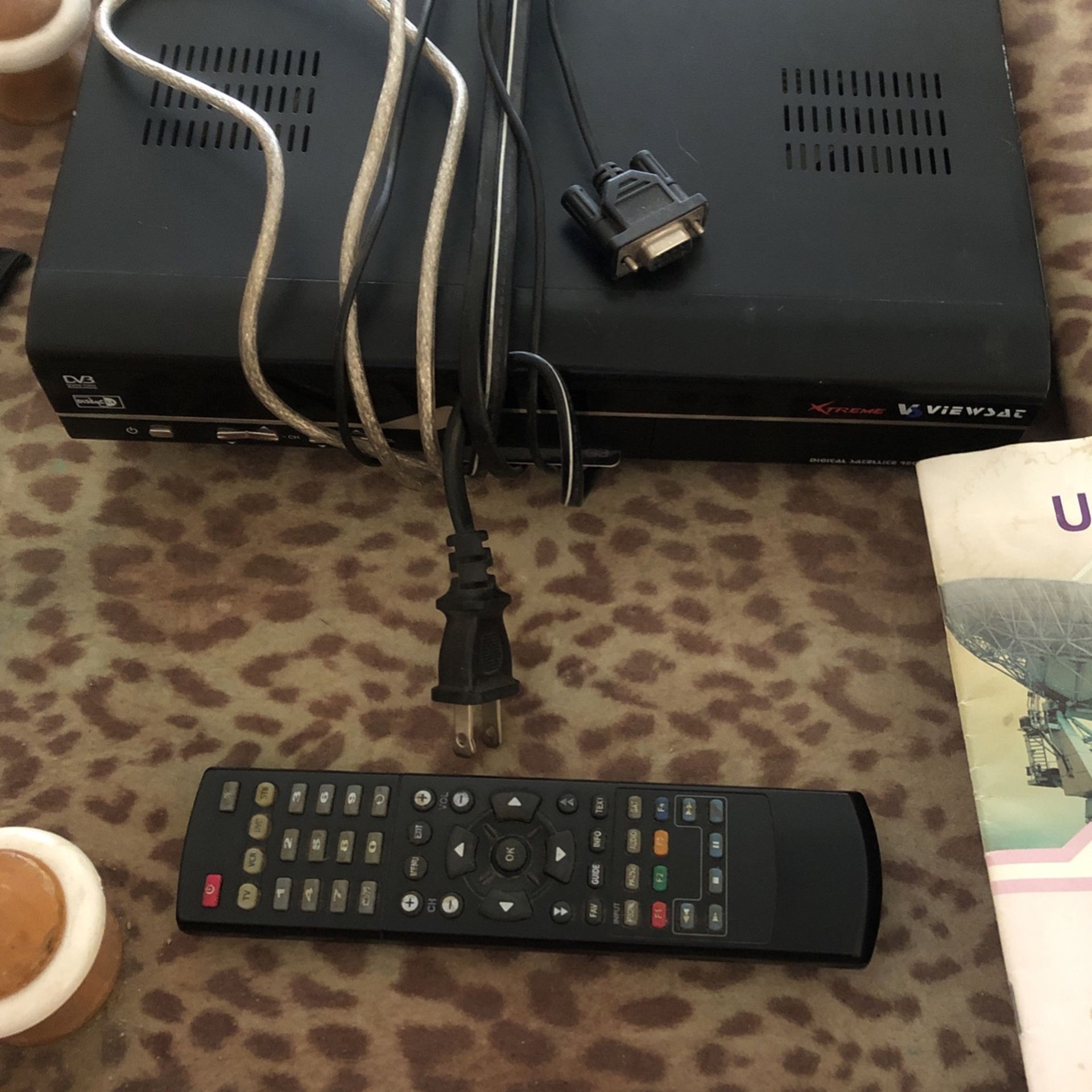 ViewSat Xtreme Free To Air Box, Fta, Remote, Manual, Extra Cable To Hook The Computer For Codes