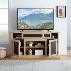 58 Inch Embossed Pattern TV Stand for TVs up to 65 Inch