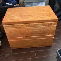 File Cabinet- Solid Oak
