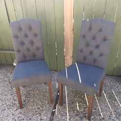 Dining Chairs Set of 2, Upholstered Kitchen Chair w/Padded Seat & High Backrest,