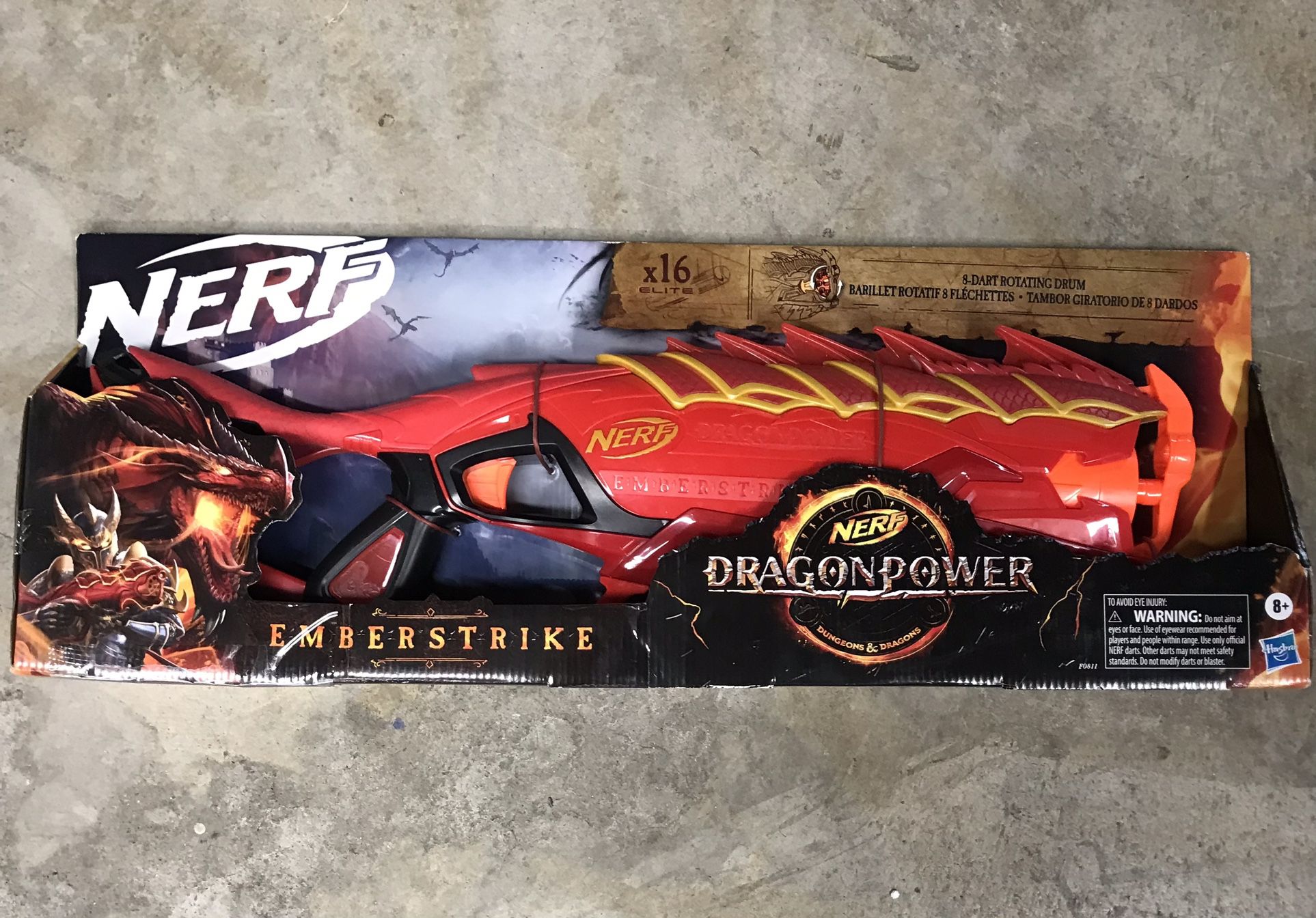 Nerf DragonPower Emberstrike 8-dart Rotating Drum With Pump Action