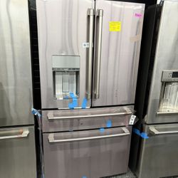 New Stainless Steel 4 Door Cafe Counter Depth Refrigerator 