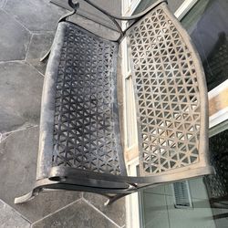 Patio cast aluminum bench 48”x22” $125