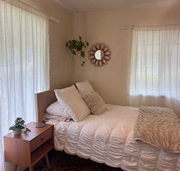 Wood bed frame