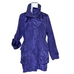 Maya Reyes Small Lightweight Utility Jacket Hood Normcore Preppy Roll Tab 