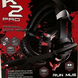RUNMUS K2 Gaming Headset, Gaming Headphone with 7.1 Surround Sound Stereo,