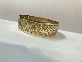 10k Gold Bangle #110706-1 MJ