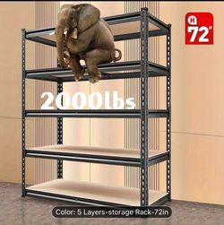 Metal racks for storage 72”h