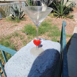 Cute Heart Martini Glass Collectible