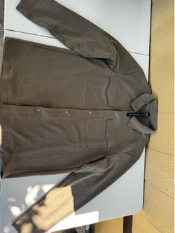 Lululemon Gridliner Fleece Overshirt HENM/NOMD Nomad Brown Mens Size XL