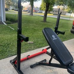 Weight Rack And Utility Weight Bench 