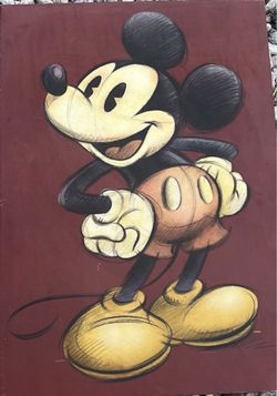 Vintage Mickey Mouse Sketch Wall Art