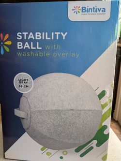 Bintiva Stability Ball With Washable Overlay - 65 cm - NIB