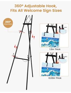 Easel Display Stand- for wedding, Graduation, ceremony sign holder. Easy assembly needed.  Brand new