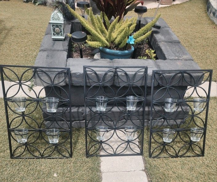 3 Iron Decor Candle Holder