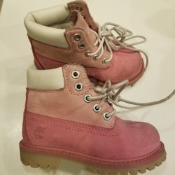 Toddler Timberlake girls pink boots sz 6.5 Pd $60